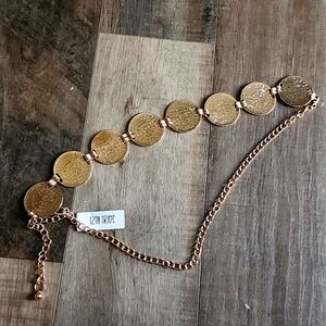 12th Tribe Gold Accent Belt NWT